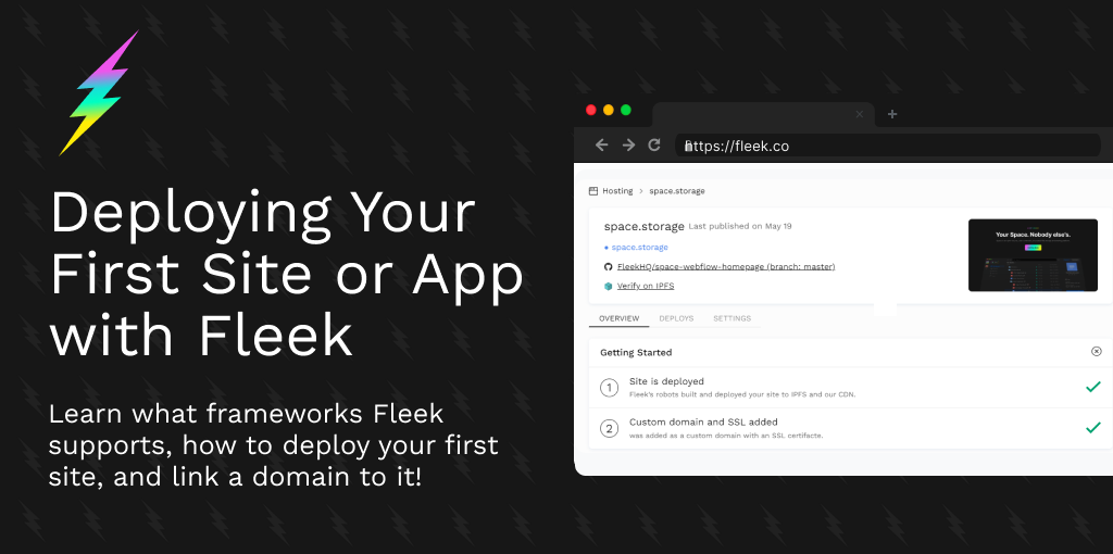 Deploying Your First Website With Fleek! - Fleek Blog